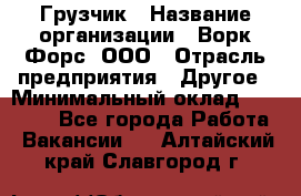 Грузчик › Название организации ­ Ворк Форс, ООО › Отрасль предприятия ­ Другое › Минимальный оклад ­ 24 000 - Все города Работа » Вакансии   . Алтайский край,Славгород г.